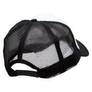 415 Embroidered Summer Foam Mesh Trucker Cap - Black-White OSFM