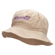 Floral Grandma Embroidered Bucket Hat