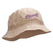 Floral Grandma Embroidered Bucket Hat