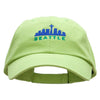 Seattle Skyline Embroidered Low Profile Dyed Cotton Twill Cap