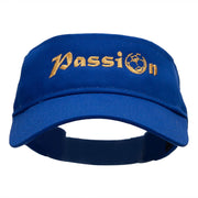 Passion Embroidered Cotton Twill Visor