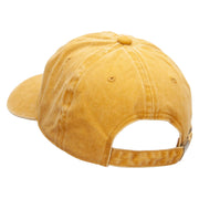 Big M Mardi Embroidered Unstructured Pigment Dyed Cotton Cap - Gold OSFM