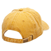 Big M Mardi Embroidered Unstructured Pigment Dyed Cotton Cap - Gold OSFM