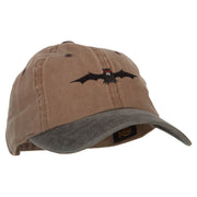 Halloween Bat Embroidered Unstructured Cotton Cap