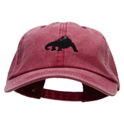 Komodo Dragon Embroidered Pigment Dyed Wash Cap - Wine OSFM