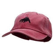 Komodo Dragon Embroidered Pigment Dyed Wash Cap - Wine OSFM