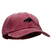 Komodo Dragon Embroidered Pigment Dyed Wash Cap - Wine OSFM