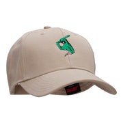 Abstract Batter Embroidered Cotton Twill Cap