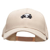 Electric Car Embroidered Solid Cotton Twill Low Profile Snap Cap - Khaki OSFM