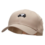 Electric Car Embroidered Solid Cotton Twill Low Profile Snap Cap - Khaki OSFM