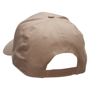 Electric Car Embroidered Solid Cotton Twill Low Profile Snap Cap - Khaki OSFM