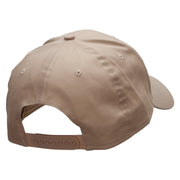 Electric Car Embroidered Solid Cotton Twill Low Profile Snap Cap - Khaki OSFM