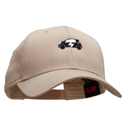 Electric Car Embroidered Solid Cotton Twill Low Profile Snap Cap - Khaki OSFM