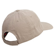 Paramedic Symbol Embroidered Garment Washed Cotton Twill Cap - Khaki OSFM