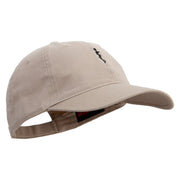 Paramedic Symbol Embroidered Garment Washed Cotton Twill Cap - Khaki OSFM