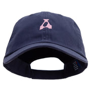 Artistic Letter A Embroidered Low Profile Dyed Cotton Twill Cap - Navy OSFM