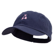 Artistic Letter A Embroidered Low Profile Dyed Cotton Twill Cap - Navy OSFM