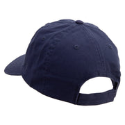 Artistic Letter A Embroidered Low Profile Dyed Cotton Twill Cap - Navy OSFM