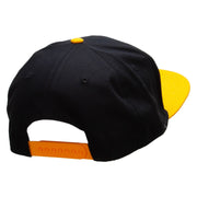 Cool Uncle Embroidered Two Tone Superior Cotton Twill Flat Bill Snapback Cap - Gold-Black OSFM