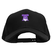 Christmas Bell Embroidered Six Panels Pro Style Cap - Black OSFM