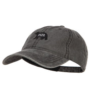 Papa Bear Embroidered Washed Cap