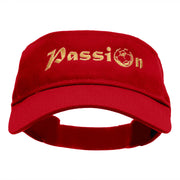 Passion Embroidered Cotton Twill Visor