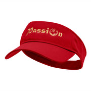 Passion Embroidered Cotton Twill Visor