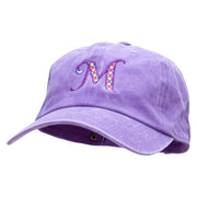 Big M Mardi Embroidered Unstructured Pigment Dyed Cotton Cap - Purple OSFM