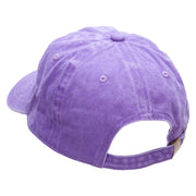 Big M Mardi Embroidered Unstructured Pigment Dyed Cotton Cap - Purple OSFM