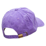 Big M Mardi Embroidered Unstructured Pigment Dyed Cotton Cap - Purple OSFM