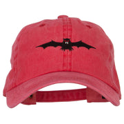 Halloween Bat Embroidered Unstructured Cotton Cap