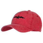 Halloween Bat Embroidered Unstructured Cotton Cap