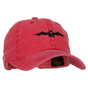 Halloween Bat Embroidered Unstructured Cotton Cap