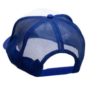 Retro Rocket Embroidered Foam Panel Mesh Snapback - Royal-White OSFM