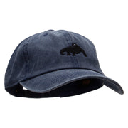 Komodo Dragon Embroidered Pigment Dyed Wash Cap - Navy OSFM