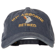 101st Airborne Retired Embroidered Washed Cotton Twill Cap