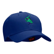 Abstract Batter Embroidered Cotton Twill Cap