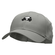 Electric Car Embroidered Solid Cotton Twill Low Profile Snap Cap - Grey OSFM