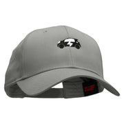 Electric Car Embroidered Solid Cotton Twill Low Profile Snap Cap - Grey OSFM