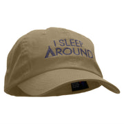 I sleep Around Embroidered Low Profile Dyed Cotton Twill Cap