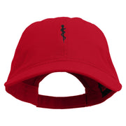 Paramedic Symbol Embroidered Garment Washed Cotton Twill Cap - Red OSFM