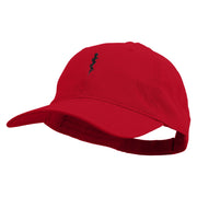 Paramedic Symbol Embroidered Garment Washed Cotton Twill Cap - Red OSFM