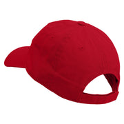 Paramedic Symbol Embroidered Garment Washed Cotton Twill Cap - Red OSFM