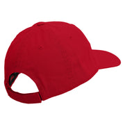 Paramedic Symbol Embroidered Garment Washed Cotton Twill Cap - Red OSFM