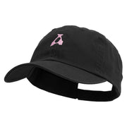 Artistic Letter A Embroidered Low Profile Dyed Cotton Twill Cap - Black OSFM