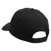 Artistic Letter A Embroidered Low Profile Dyed Cotton Twill Cap - Black OSFM