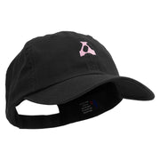 Artistic Letter A Embroidered Low Profile Dyed Cotton Twill Cap - Black OSFM