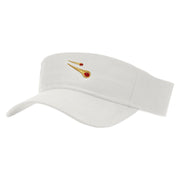 Meteor Shower Embroidered Cotton Twill Sun Visor - White OSFM