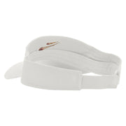 Meteor Shower Embroidered Cotton Twill Sun Visor - White OSFM