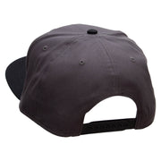 Cool Uncle Embroidered Two Tone Superior Cotton Twill Flat Bill Snapback Cap - Black-Grey OSFM